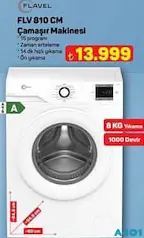 FLAVEL 810 CM ÇAMAŞIR MAKİNESİ 1000 DEVİR 8 KG fiyat ve kampanya bilgisi